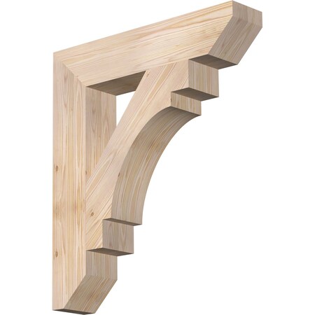 Ekena Millwork Merced Slat Smooth Bracket, Douglas Fir, 5 1/2"W x 28"D x 32"H BKT06X28X32MRC06SDF